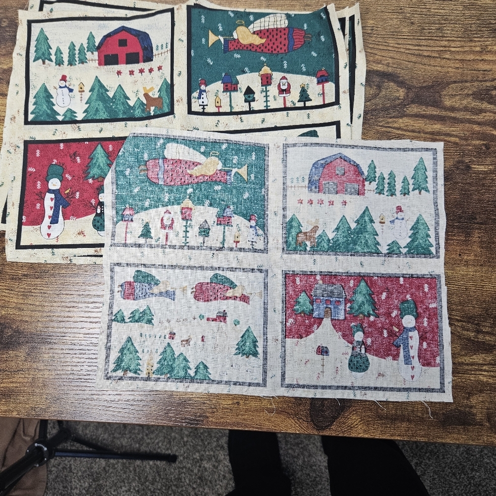 Christmas Plaid Appliques AND Quilt Fabric Countrycore Grannycore 90s Crafts - Picture 14 of 16